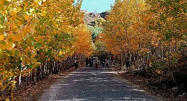 Tatvan ilçesi sınırında bulunan Nemrut Kalderası'nda sonbahar güzelliği