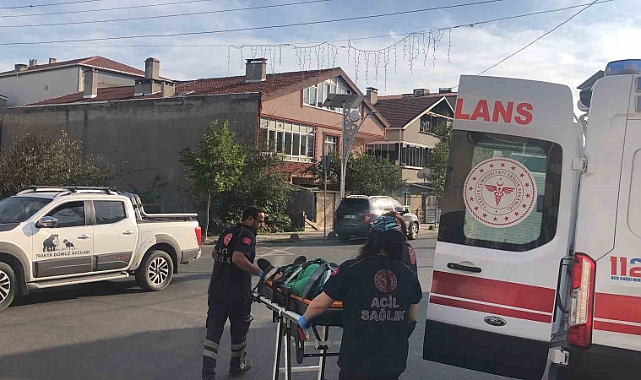 Tekirdağ’da 1 kişinin yaralandığı kaza kamerada
