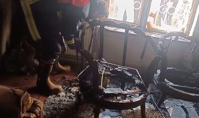 Van’da ev yangını
