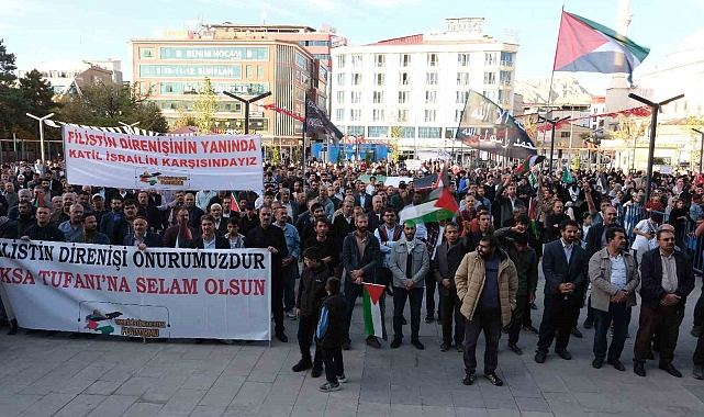 Van'da Filistin'e destek yürüyüşü