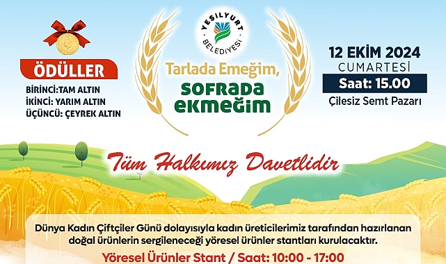Yeşilyurt'ta ekşili ekmek yarışması düzenlenecek