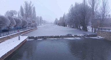Arpalı’da kırağı sonrası görsel şölen