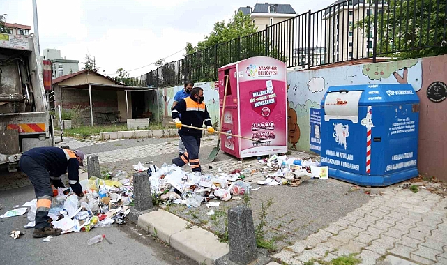 Ataşehir’de temizlik hareketi: Günlük 500 tona yakın çöp toplanıyor