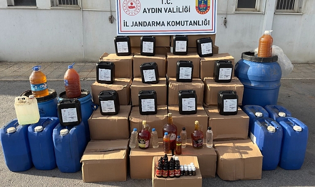 Aydın’da jandarmadan kaçak içki operasyonu