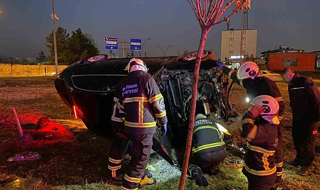 Batman’da kontrolden çıkan otomobil takla attı: 1 yaralı
