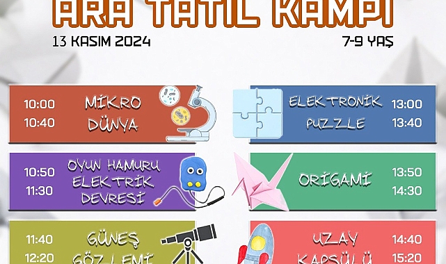 Bilim Merkezi’nde ’Ara Tatil’ etkinlikleri