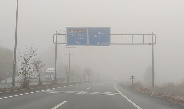 Bingöl'de sis etkili oldu, görüş mesafesi 2 metreye kadar düştü