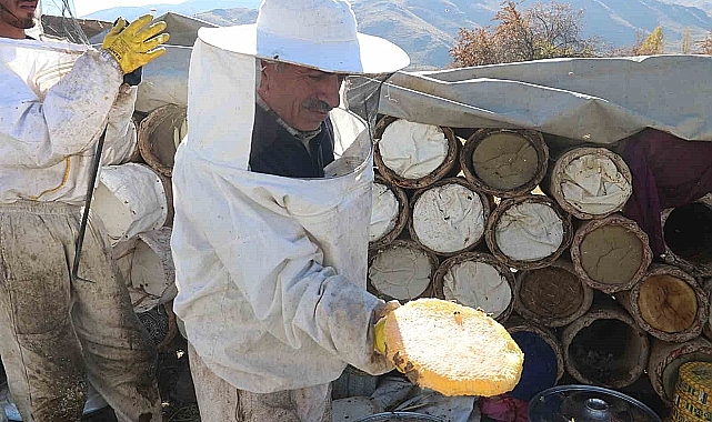 Bitlis'in Hizan ilçesinde karakovan balının hasadı sürüyor