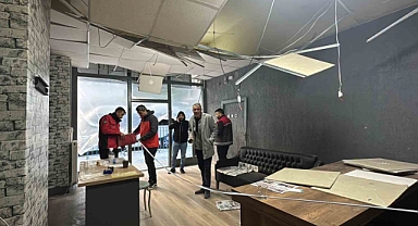 Doğal gaz patlamasında hasar tespit çalışmaları devam ediyor