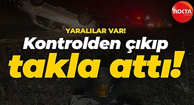 Düzce'de feci kaza: Kontrolden çıkıp takla attı!