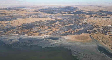 Eber Gölü’ndeki yangınlar çevre felaketine sebep oldu