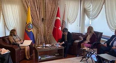 Ekvador Büyükelçisi ve SANKON toplantısında Türkiye-Ekvador Ekonomik ve ticari ilişkileri konuşuldu