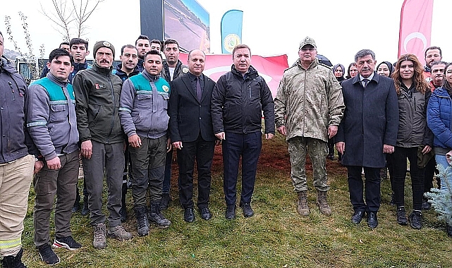 Erzincan'da geleceğe nefes için fidan dikildi