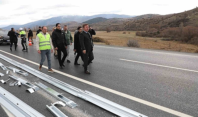 Erzincan-Sivas kara yoluna bariyerli tedbir
