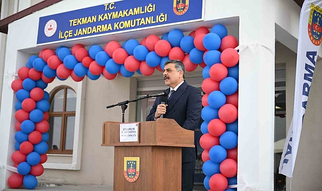 Erzurum'da Jandarmaya yapımı biten modern hizmet binası törenle açıldı