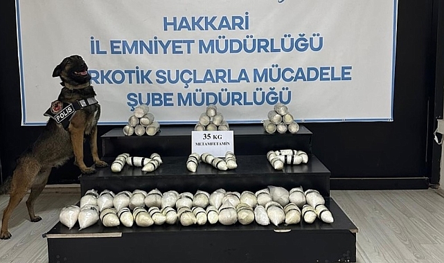 Hakkari'de 35 kilo metamfetamin ele geçirildi