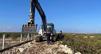 Hazine arazisinde izinsiz yer açarken yakalandı