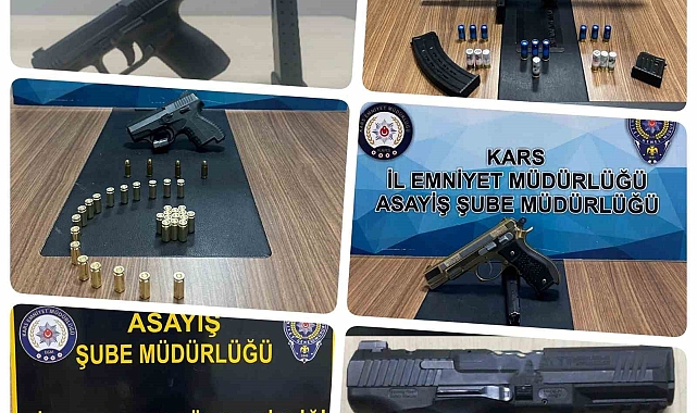 Kars'ta polis ruhsatsız silah taşıyanların kabusu oldu