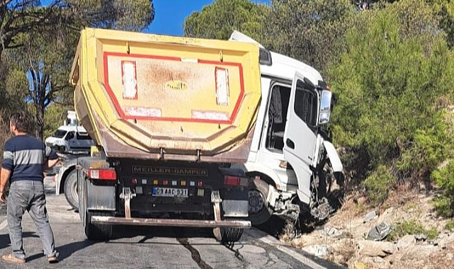 Labranda yolunda tır kazası: 1 yaralı