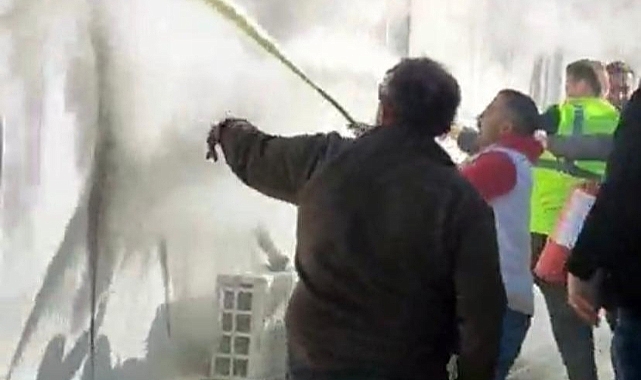 Manisa’da YHT şantiyesi yatakhanesinde korkutan yangın