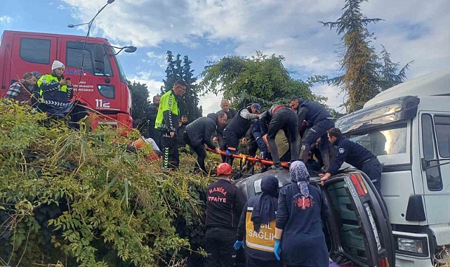 Manisa’da yürekleri ağza getiren kaza