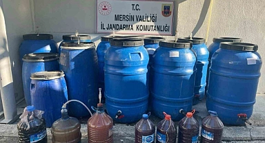 Mersin’de 3 ton sahte içki ele geçirildi