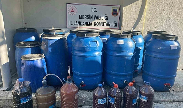 Mersin’de 3 ton sahte içki ele geçirildi