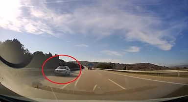 Otobanda 150 kilometre hızla tersten ölüme böyle sürdü