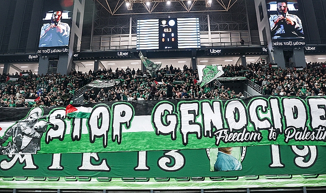 Panathinaikos taraftarından Filistin’e destek