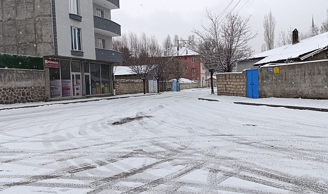 Patnos'a yılın ilk karı yağdı