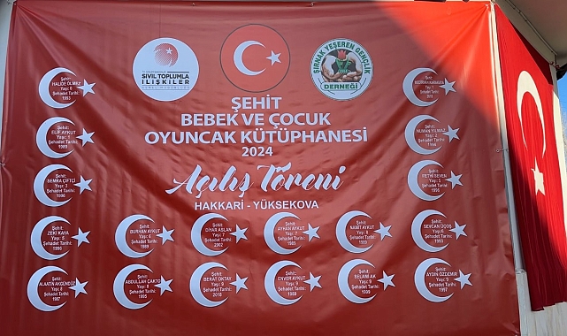 Şehit 18 bebek ve çocuk anısına kütüphane kuruldu