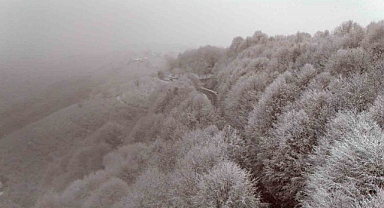 Sonbahar renkleri beyaz örtüyle kaplandı, ortaya kartpostallık görüntüler çıktı