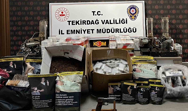 Tekirdağ’da KOM Başkanlığı koordinesinde büyük tütün kaçakçılığı operasyonu