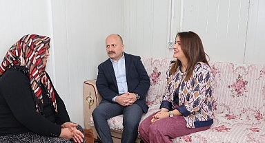 Vali Varol ve eşi depremzedelerle bir araya geldi