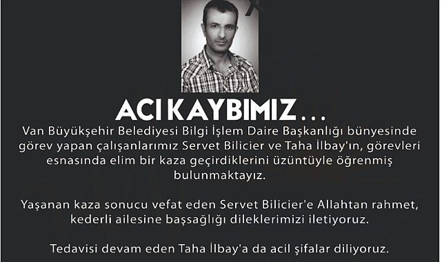 Van'da İş Kazası 1 Ölü 1 Yaralı