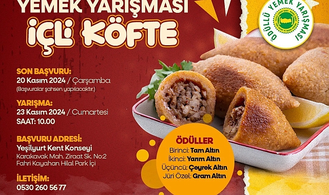 Yeşilyurt'ta içli köfte yemek yarışması