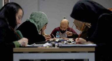 156 kursiyerden Türk-İslam sanatlarına dair eserler