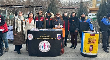 Ağrı'da jandarma ekipleri KADES hakkında bilgilendirme yaptı