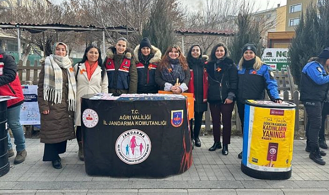 Ağrı'da jandarma ekipleri KADES hakkında bilgilendirme yaptı