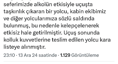 Alkollü yolcu, uçakta olay çıkardı