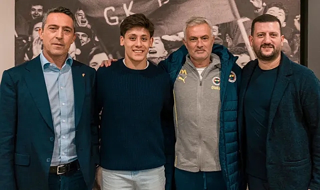 Arda Güler'den Fenerbahçe'ye ziyaret! Ali Koç ve Jose Mourinho ile bir araya geldi