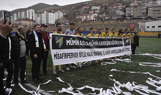 Bitlis'te bölgesel amatör maçta olaylar çıktı