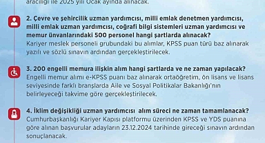 Çevre, Şehircilik ve İklim Değişikliği Bakanlığına bin 331 personel alınacak