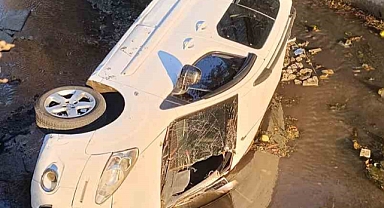 Dereye düşen otomobilde 1 kişi yaralandı