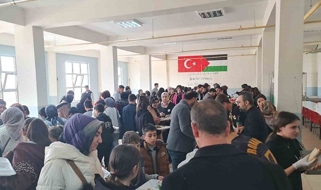 Dicle’de lise öğrencilerinden Filistin halkına yardım etkinliği
