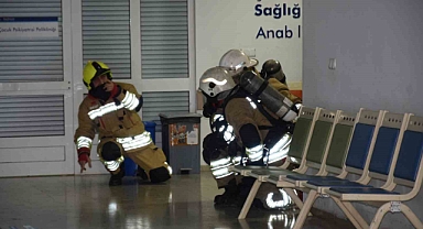 Düzce Üniversitesi hastanesinde yangın tatbikatı yapıldı