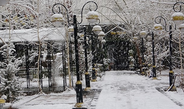 Erciş'te kar yağışı ilçeyi beyaza bürüdü