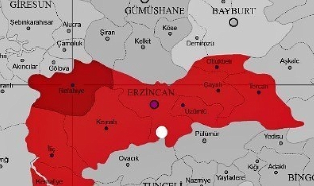 Erzincan'da 3.1 büyüklüğünde deprem