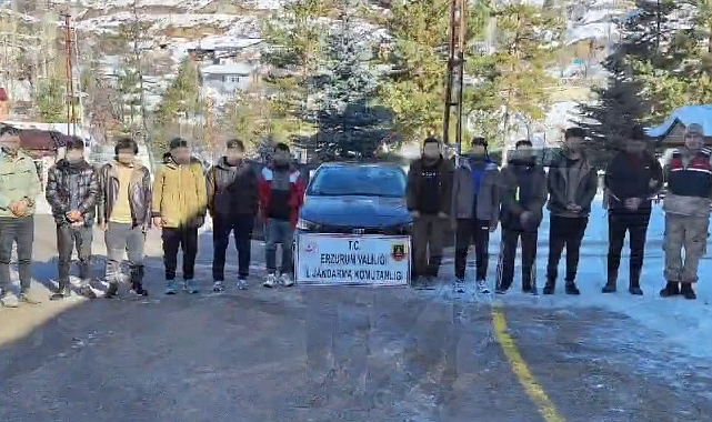 Erzurum'da sosyal medya paylaşımından yola çıkan ekipler kaçak göçmenleri yakaladı