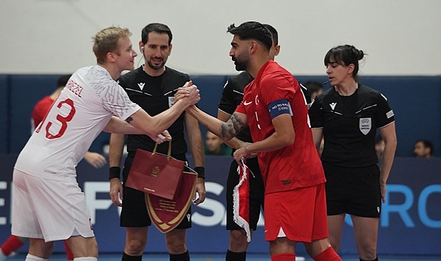 Futsal A Millî Takımı 2026 Avrupa Şampiyonası ilk maçı için ETÜ'de parkeye çıktı